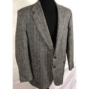 VTG Harris Tweed Handwoven Scottish Wool Mens Blazer By Branford & Taylor 42-44R